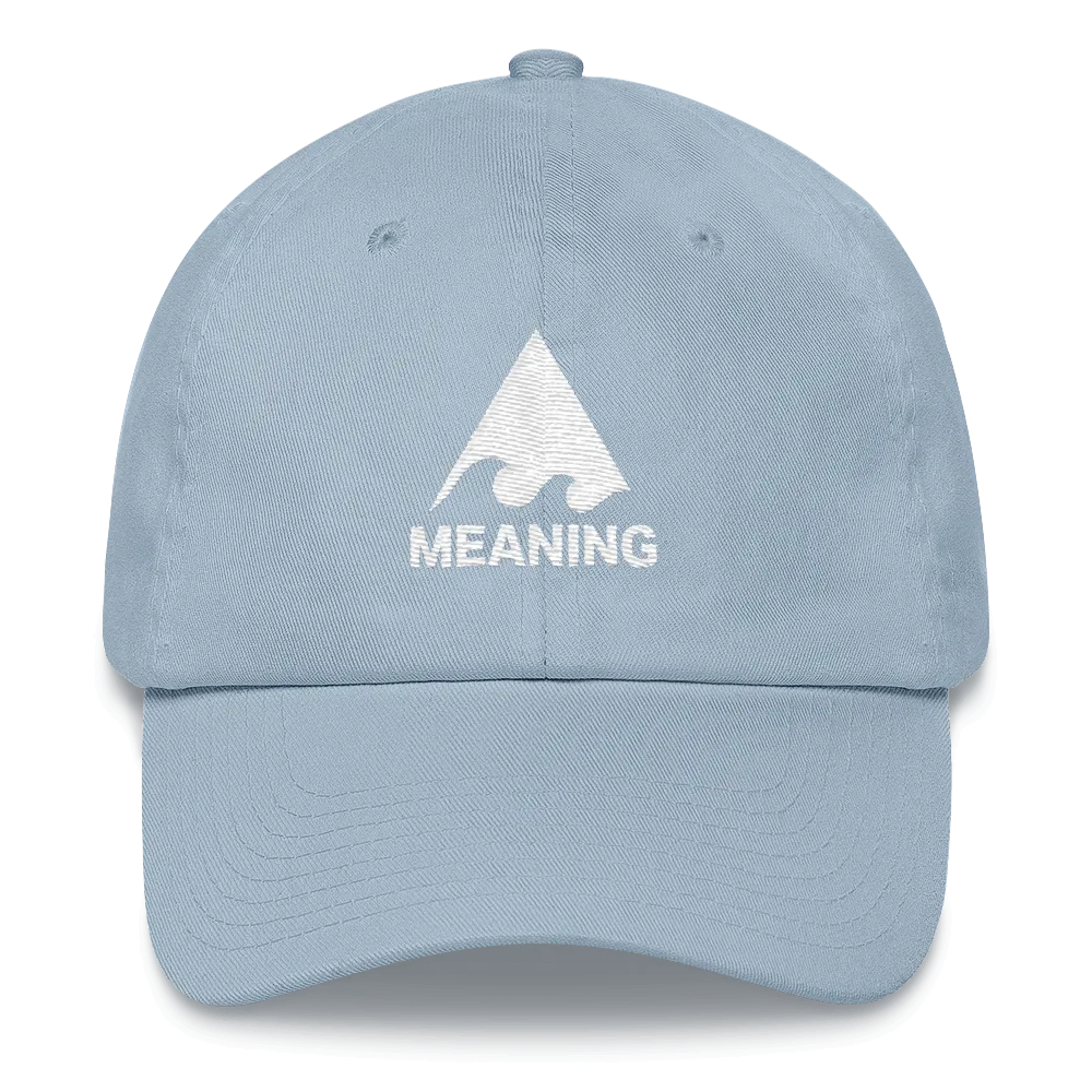 MEANINGWAVE Classic Logo Dad hat (Pink & Blue)