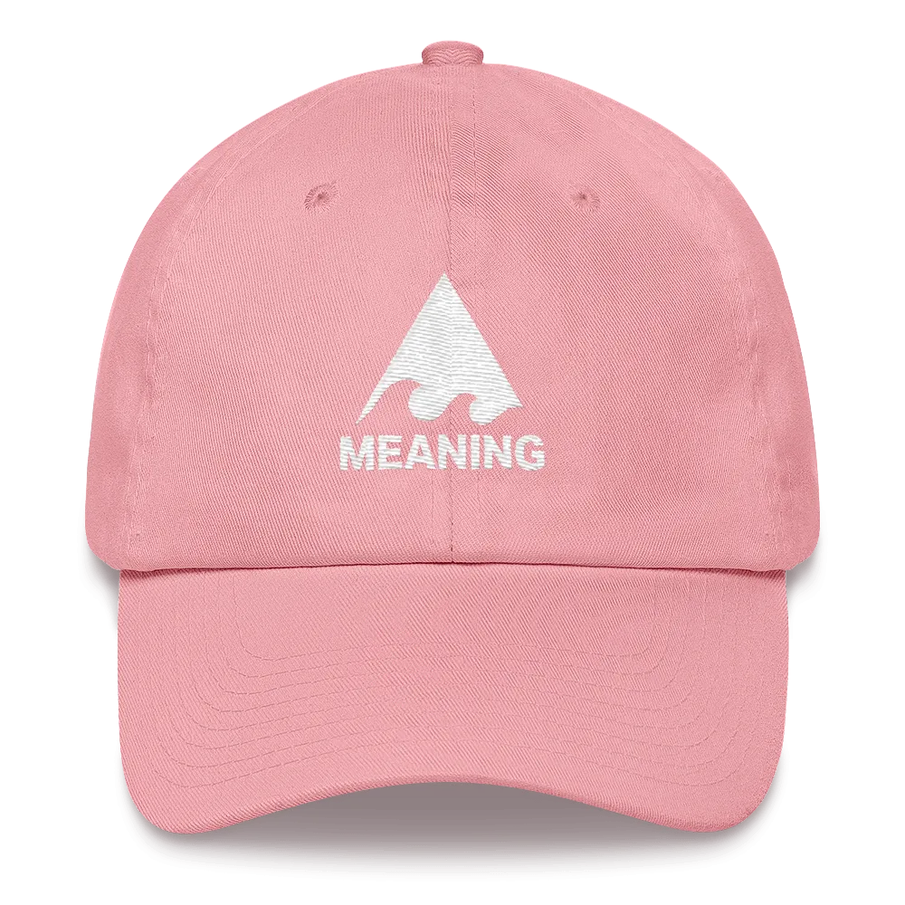 MEANINGWAVE Classic Logo Dad hat (Pink & Blue)