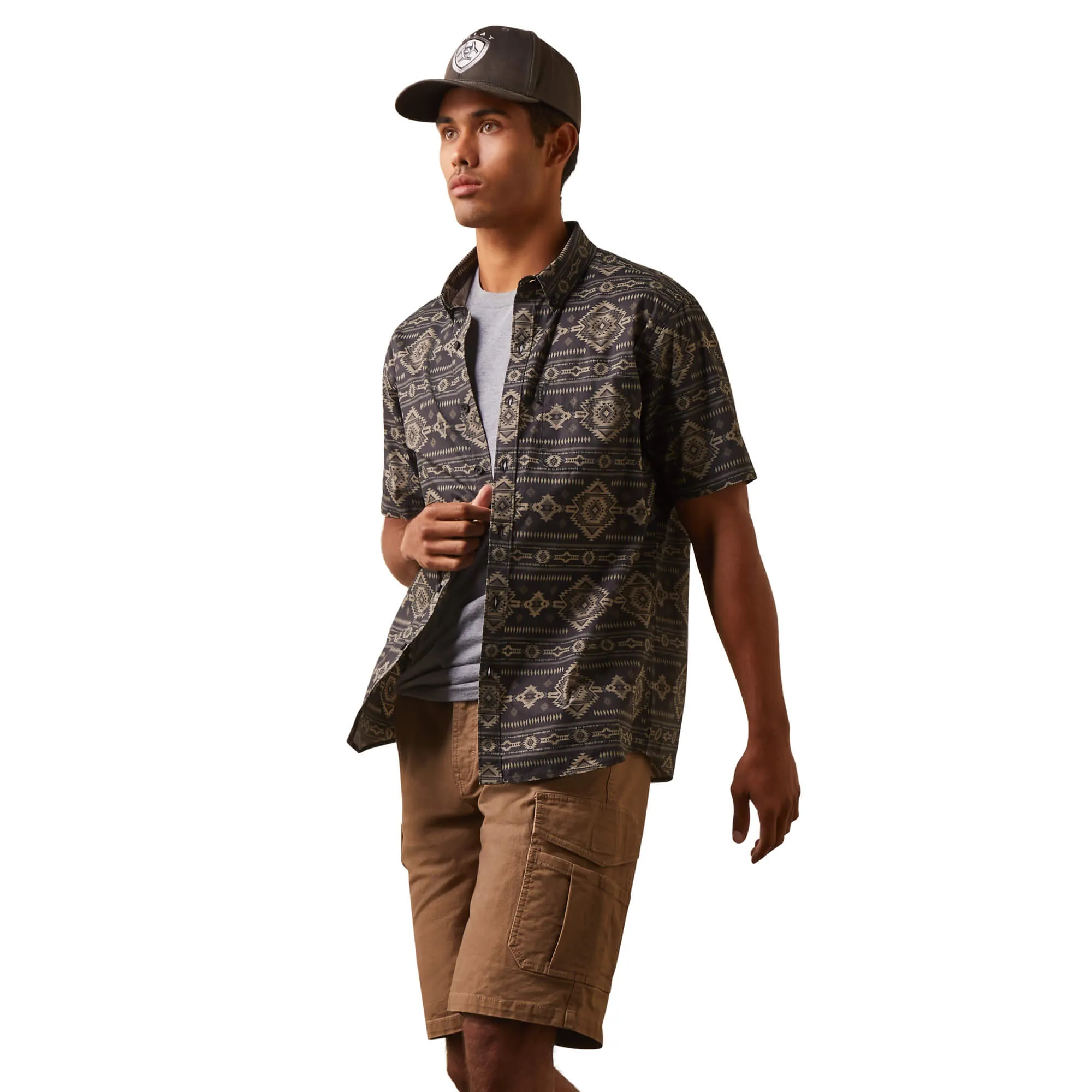 MEN'S ARIAT  10043705 Wrinkle Resist Serape Island Stretch Modern Fit Shirt