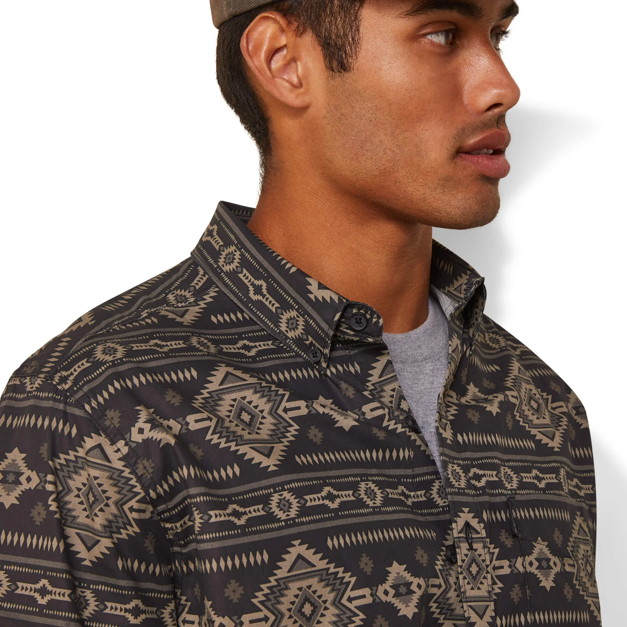 MEN'S ARIAT  10043705 Wrinkle Resist Serape Island Stretch Modern Fit Shirt