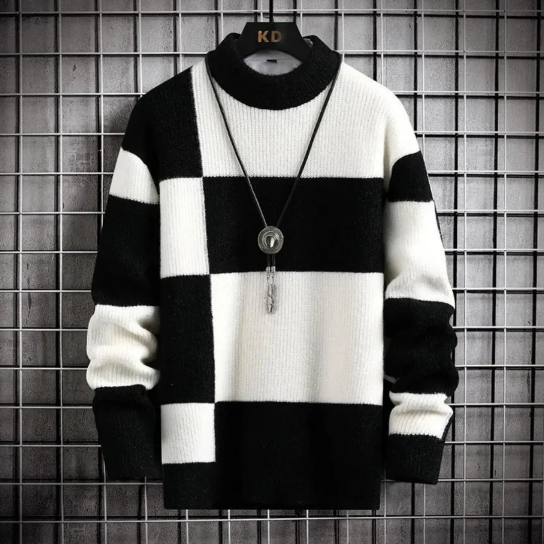 Men's Casual Knitted Warm Sweater | Crew Neck