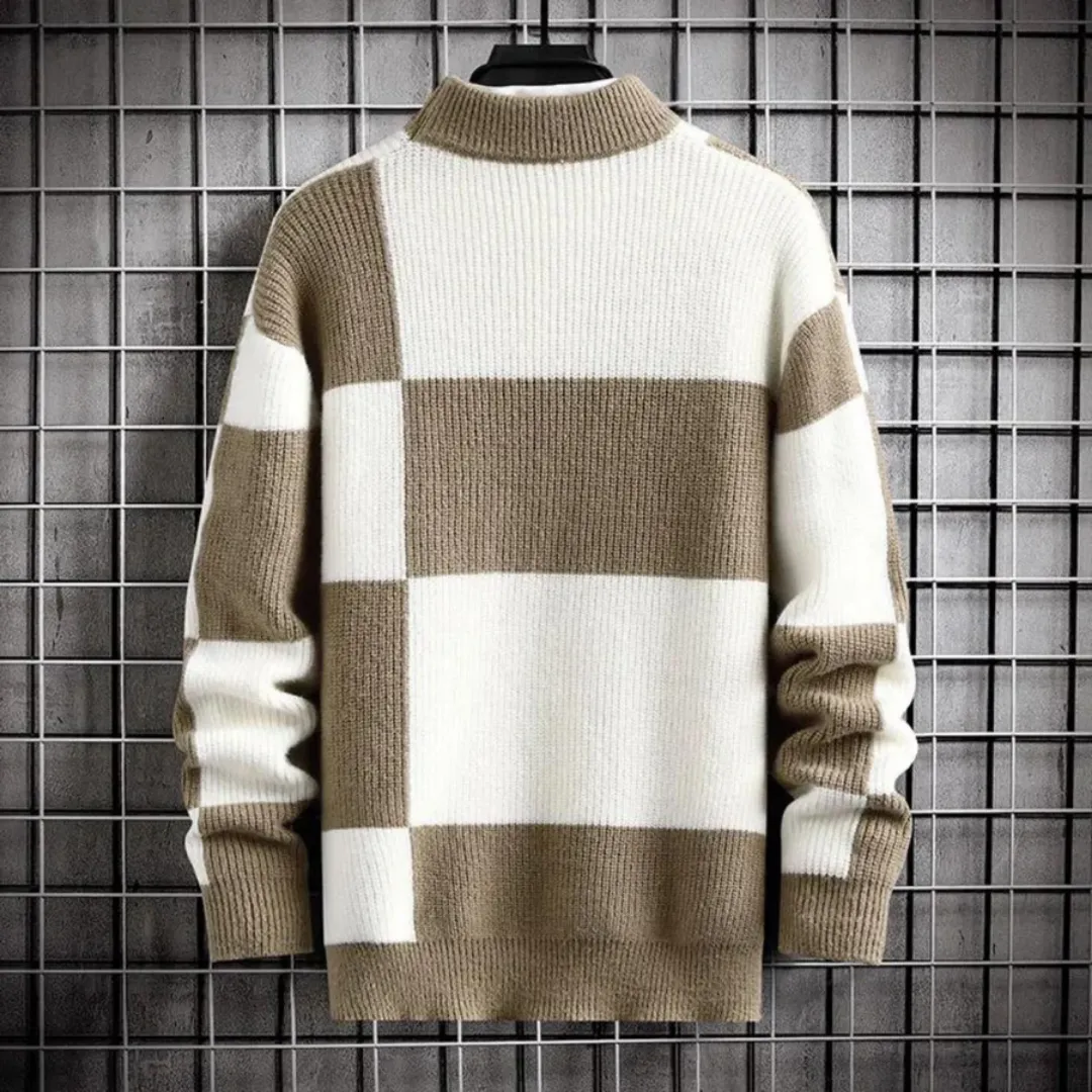 Men's Casual Knitted Warm Sweater | Crew Neck