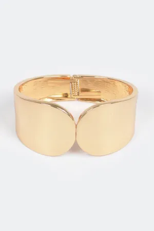 Metal Spring Hinge Cuff Bracelet