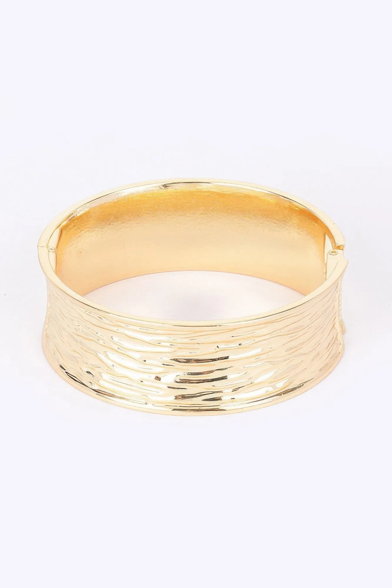 Metal Spring Hinge Cuff Bracelet