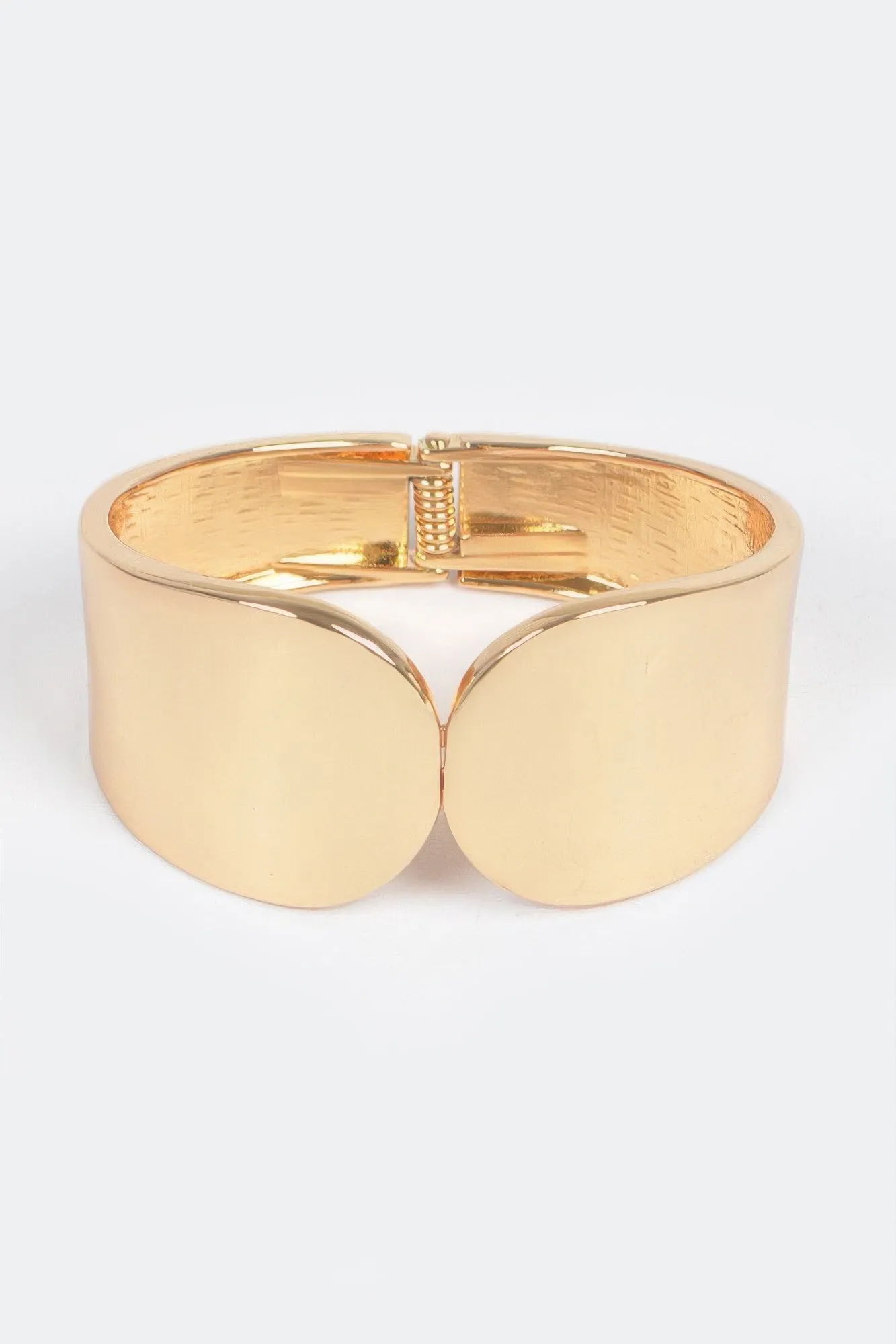 Metal Spring Hinge Cuff Bracelet