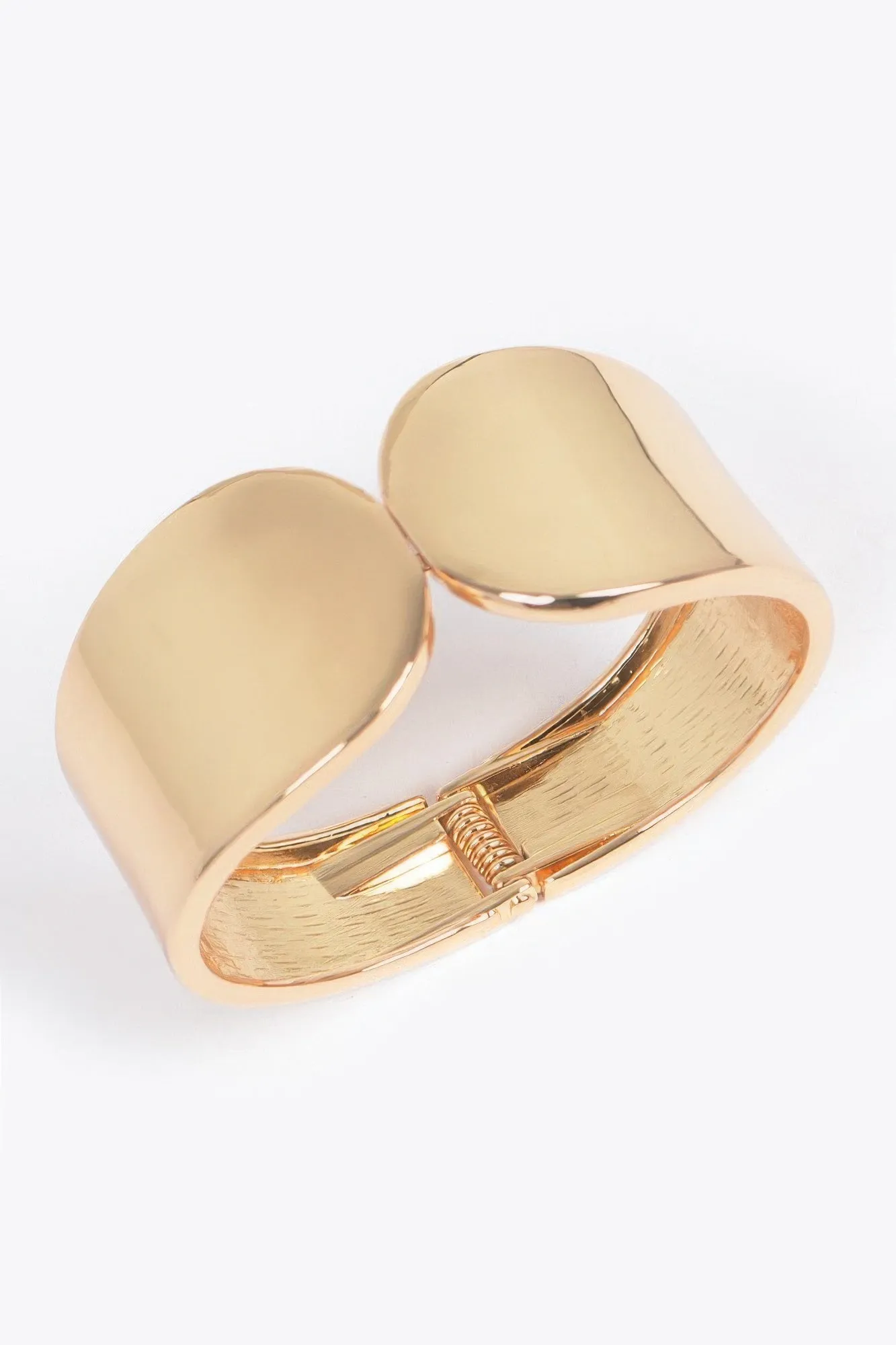 Metal Spring Hinge Cuff Bracelet