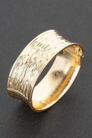 Metal Spring Hinge Cuff Bracelet