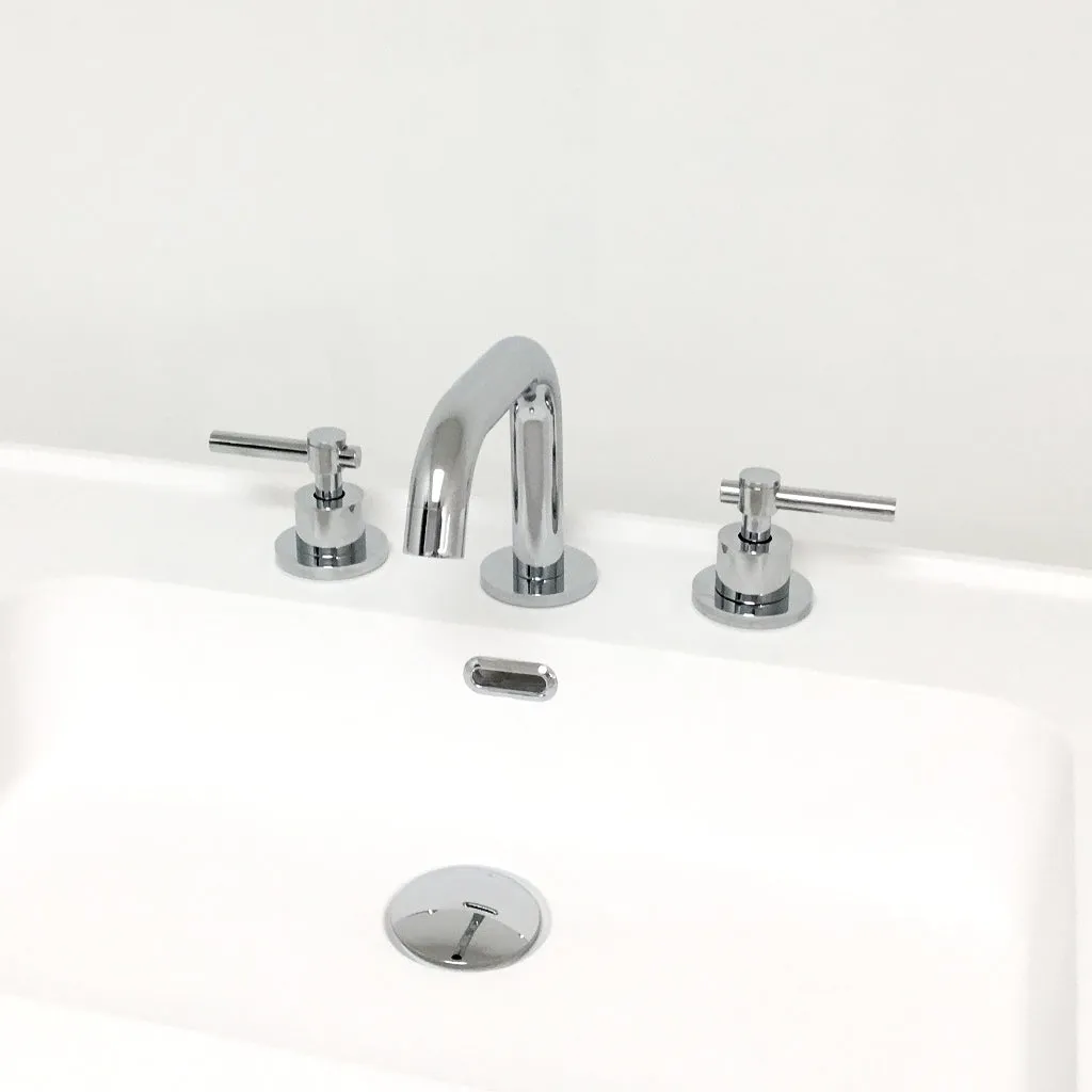 Metro Bathroom Faucet - Widespread - 5" Brass/Polished Chrome