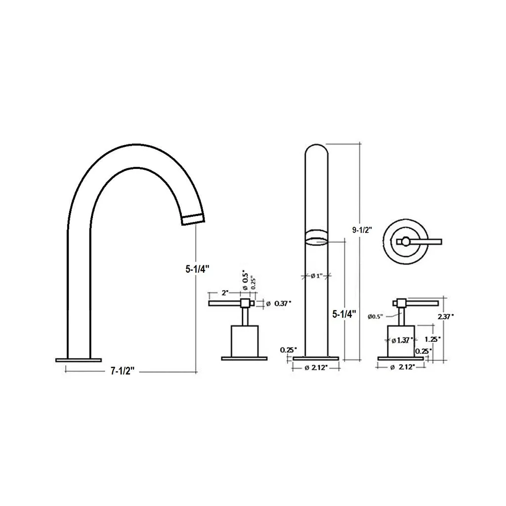 Metro Soho Bathroom Faucet - Widespread - 10" Brass/Matt Black