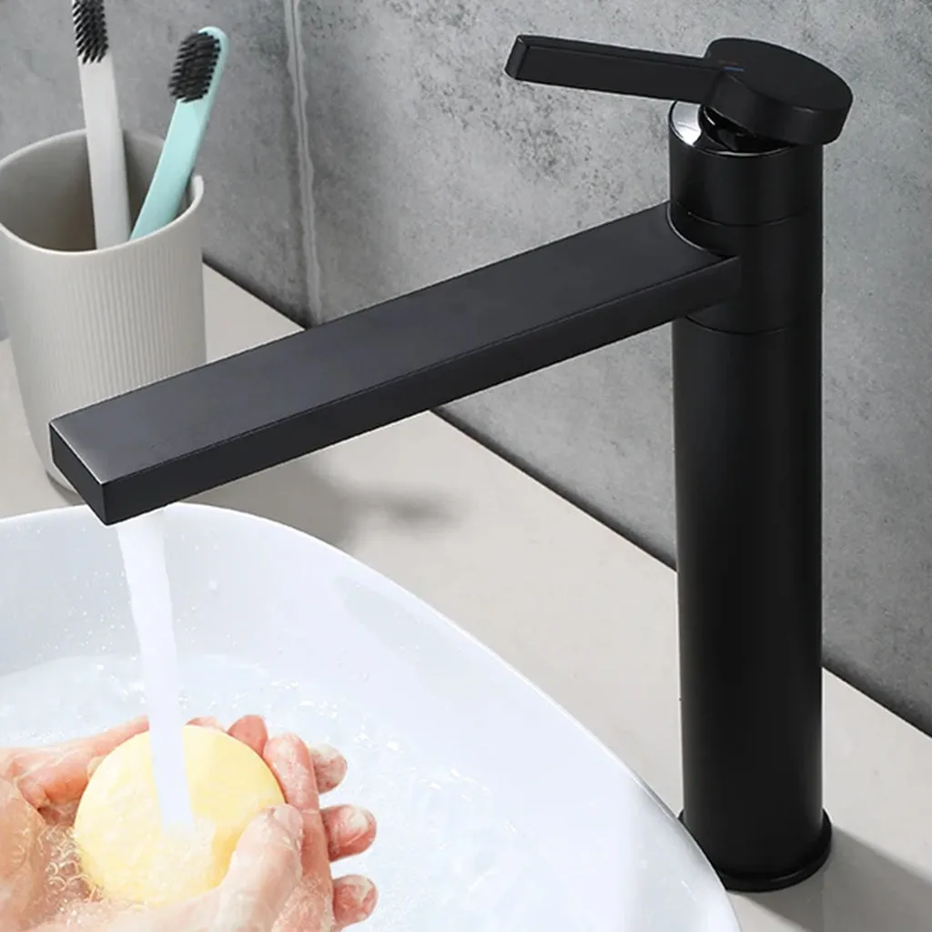 Metro Soho Vessel Bathroom Faucet - Single Hole - 13" Brass/Matt Black