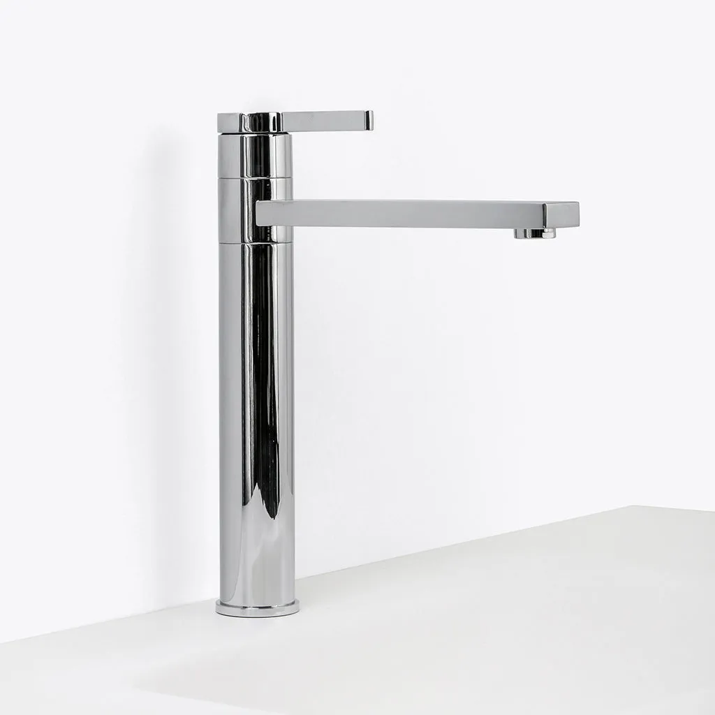 Metro Soho Vessel Bathroom Faucet - Single Hole - 13" Brass/Polished Chrome