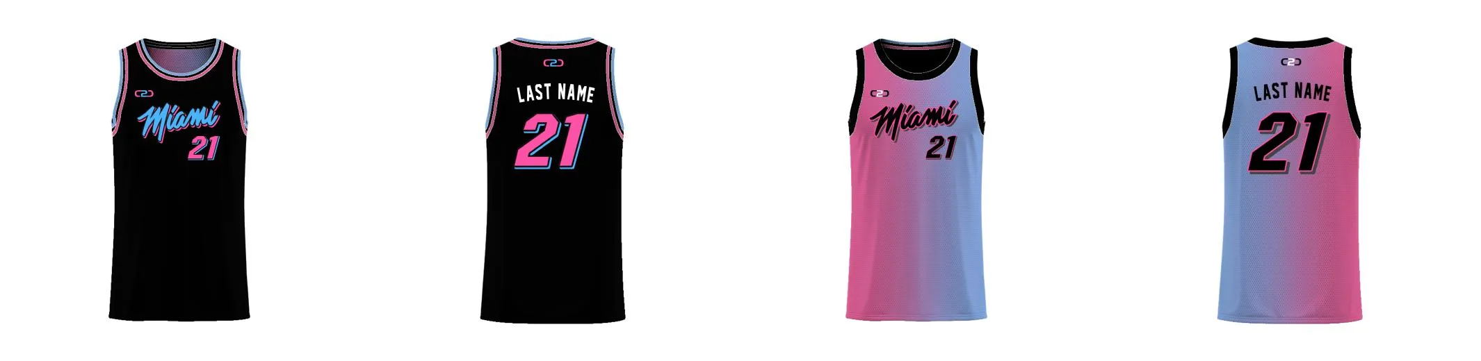 Miami Gradient Core Reversible Basketball Singlet Design Your Own Custom
