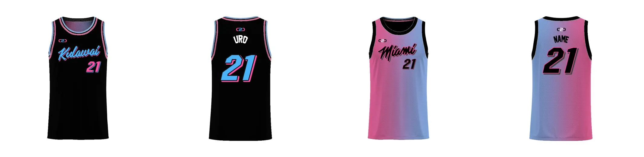 Miami Gradient Core Reversible Basketball Singlet Design Your Own Custom