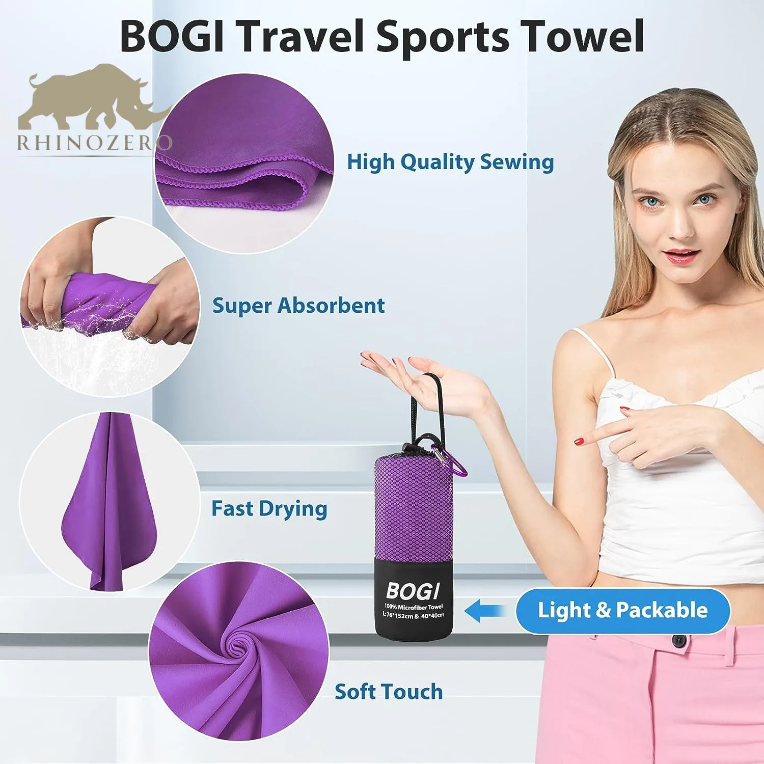 Microfiber Travel Sports Towel (40'' x 20'')