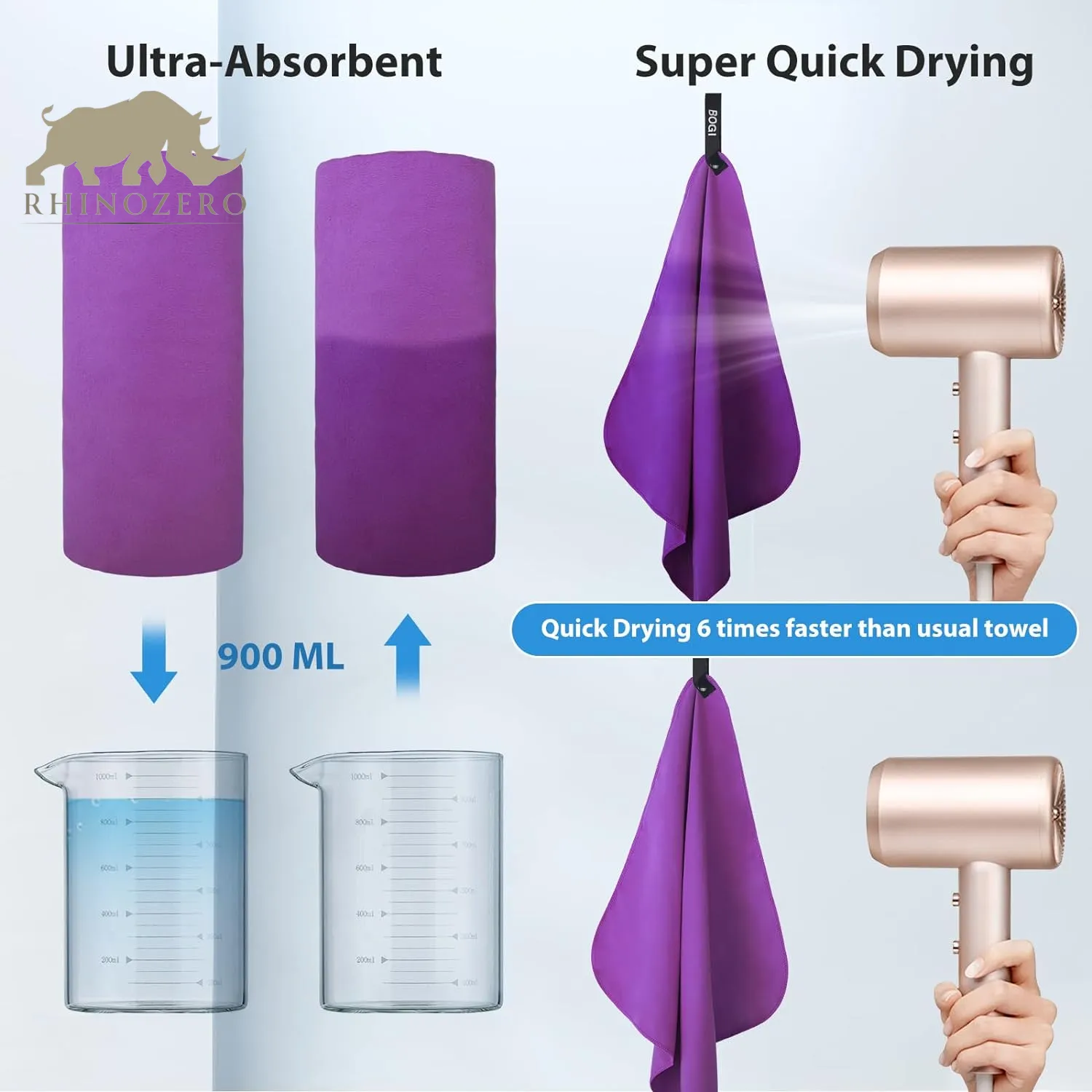 Microfiber Travel Sports Towel (40'' x 20'')