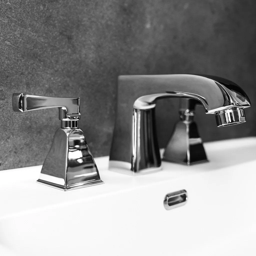 Mimic Bathroom Faucet - Widespread - 8" Brass/Polished Chrome (Final Sale)