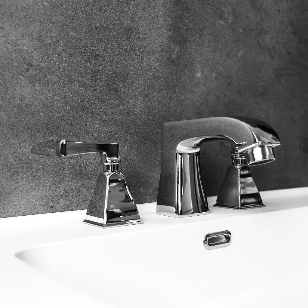 Mimic Bathroom Faucet - Widespread - 8" Brass/Polished Chrome (Final Sale)