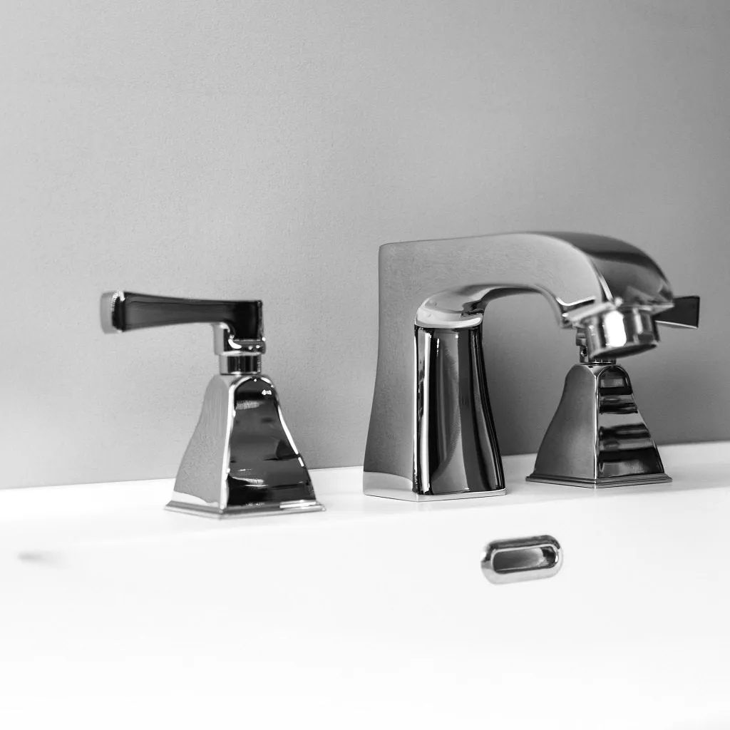 Mimic Bathroom Faucet - Widespread - 8" Brass/Polished Chrome (Final Sale)