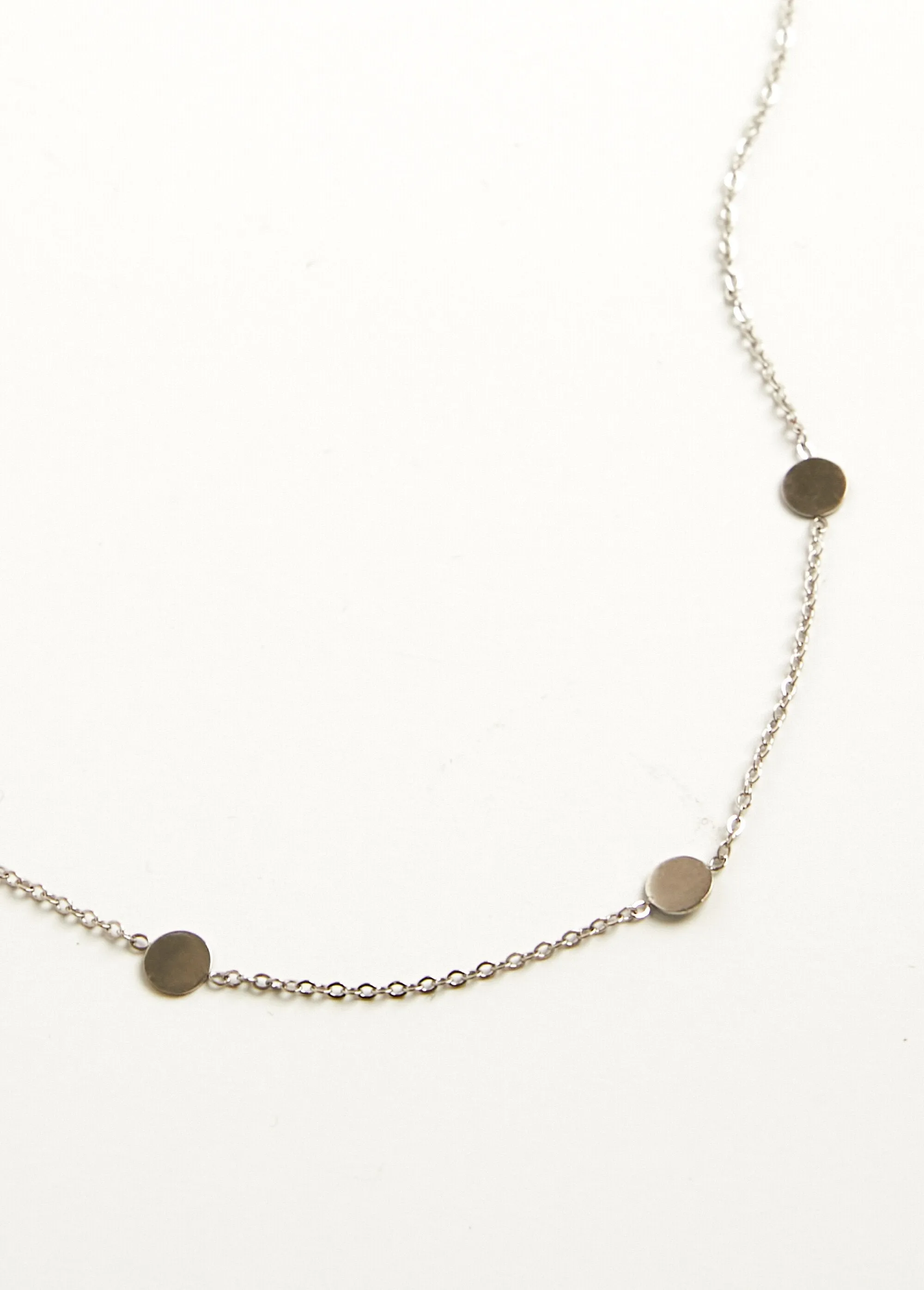 Mini steel lozenge chain necklace