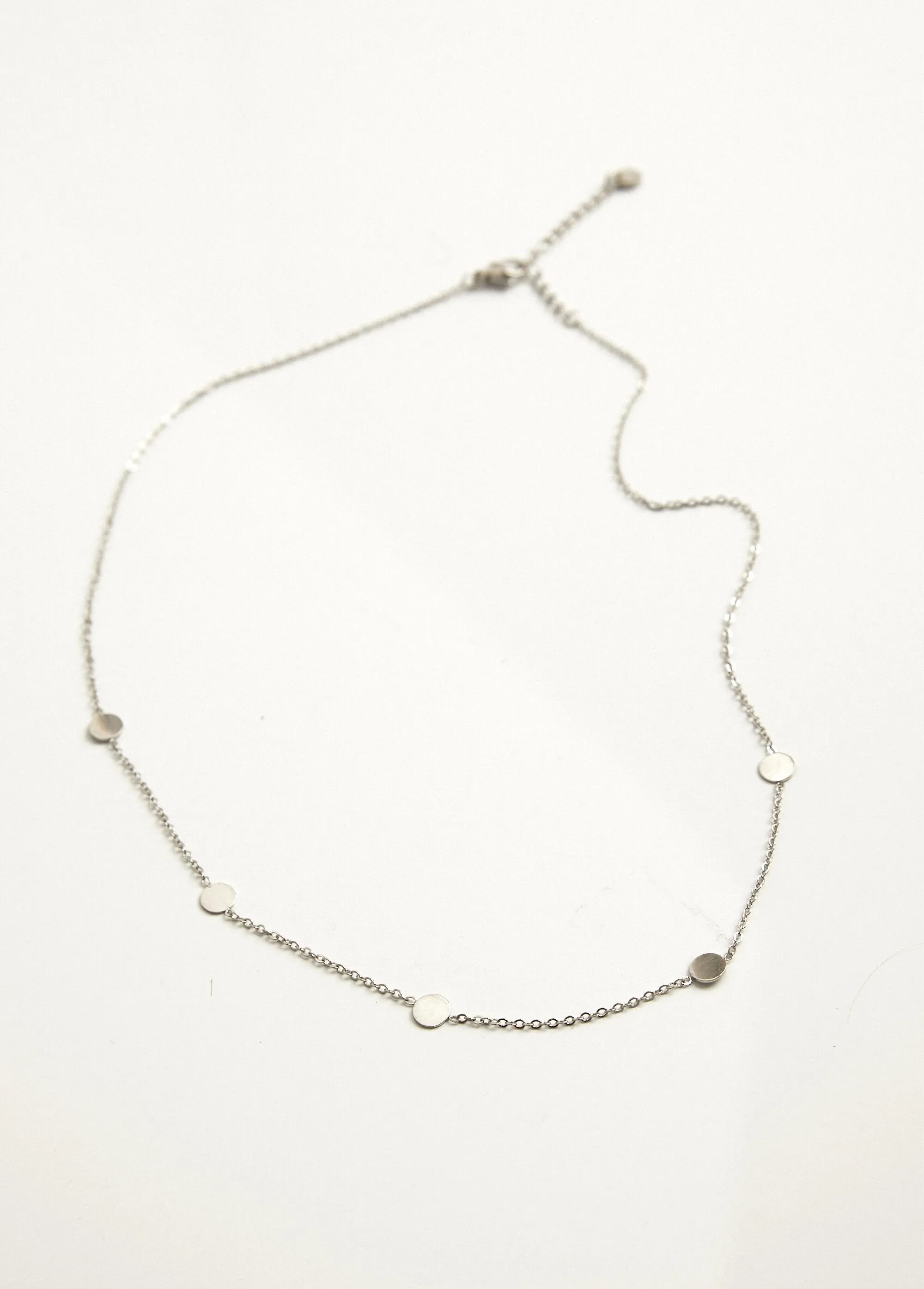 Mini steel lozenge chain necklace
