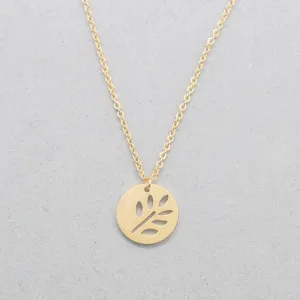 Minimalist Life Tree Pendant Necklace Vintage