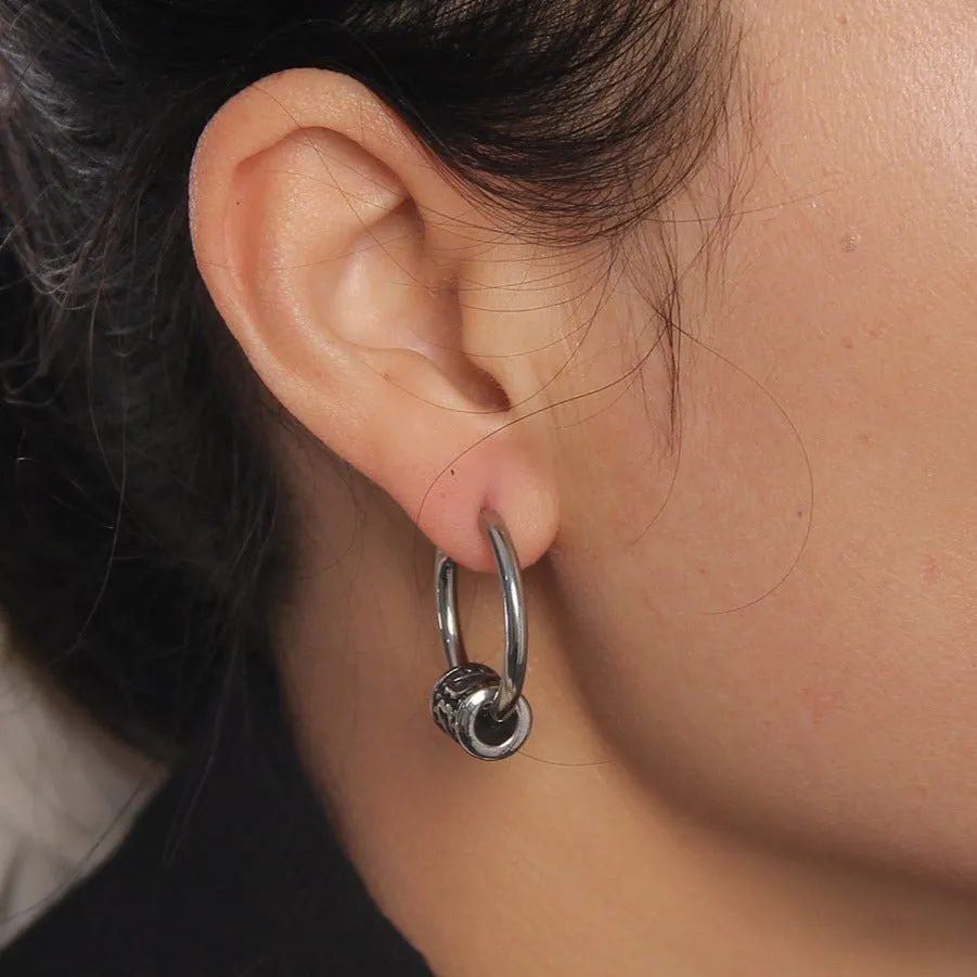 Minimalist Titanium Steel Teardrop Drop Earrings for Men
