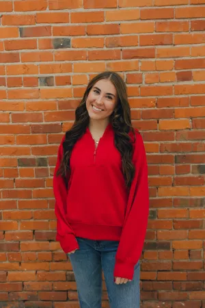 Modal Scuba Luxe V-Neck Sweatshirt
