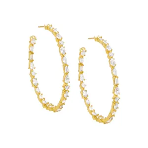 Multi Shape Open Hoop Earring