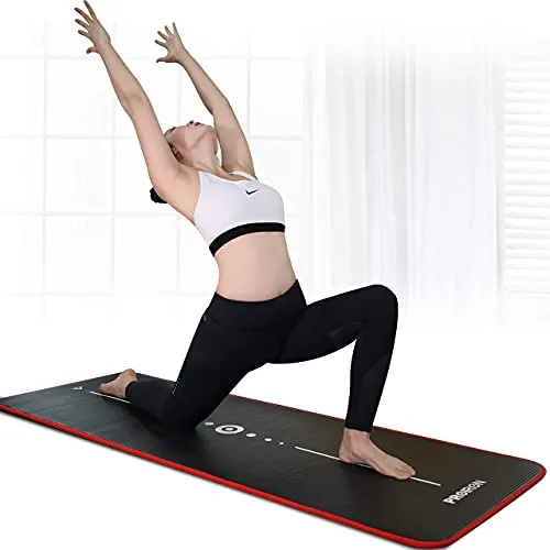 NBR Yoga Mat 1830×660×10 mm - PURPLE PROIRON Pilates Mat Edge Protection Non-Slip Yoga Mat Exercise Extra Thick Foam Mat Fitness Workout Mats Home Gym with Carrying Strap