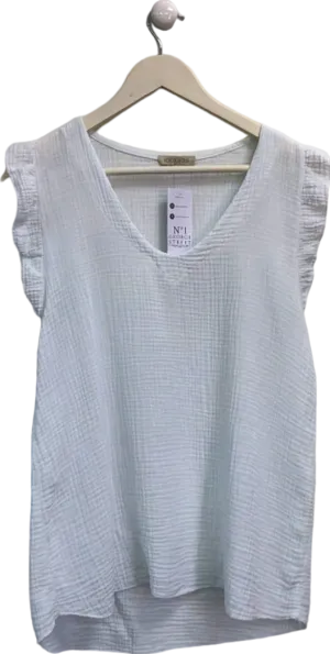New Collection White Sleeveless Top One Size