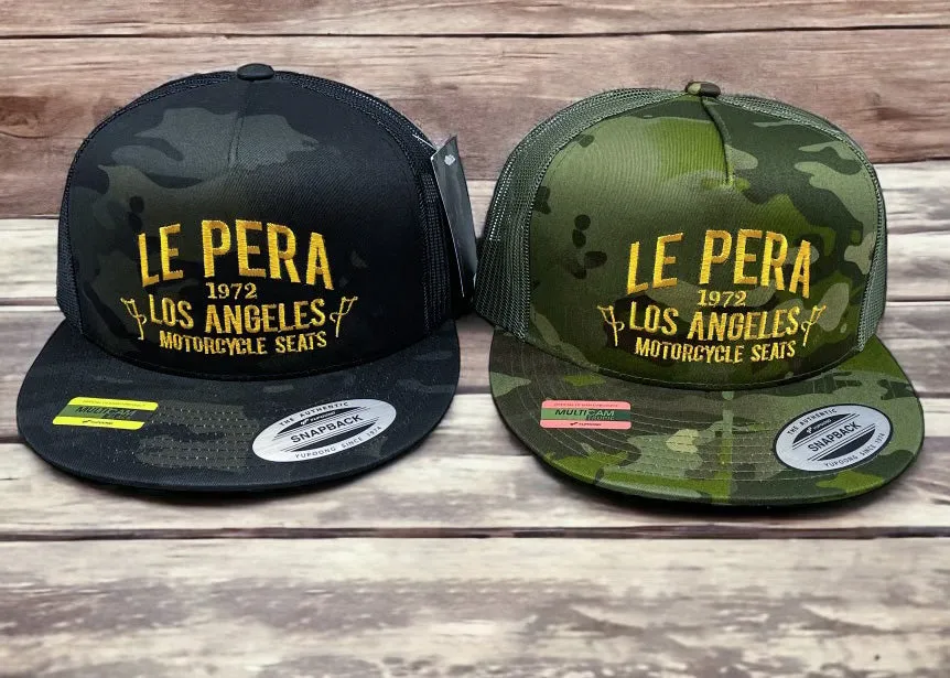 New!! Gold Text Snapback Camo Trucker Hats