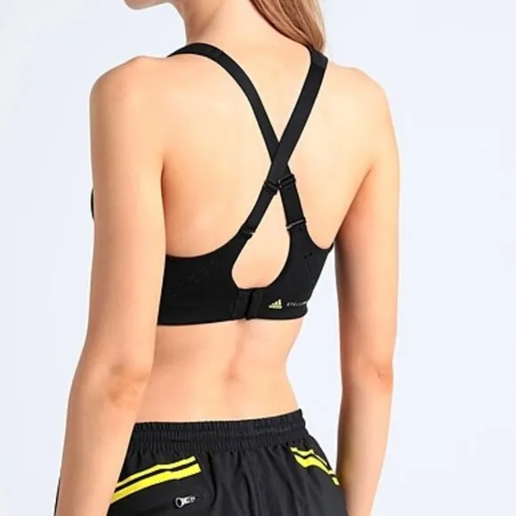 NWT ADIDAS by STELLA McCARTNEY TruePace Sports Bra High Support Black XLDD