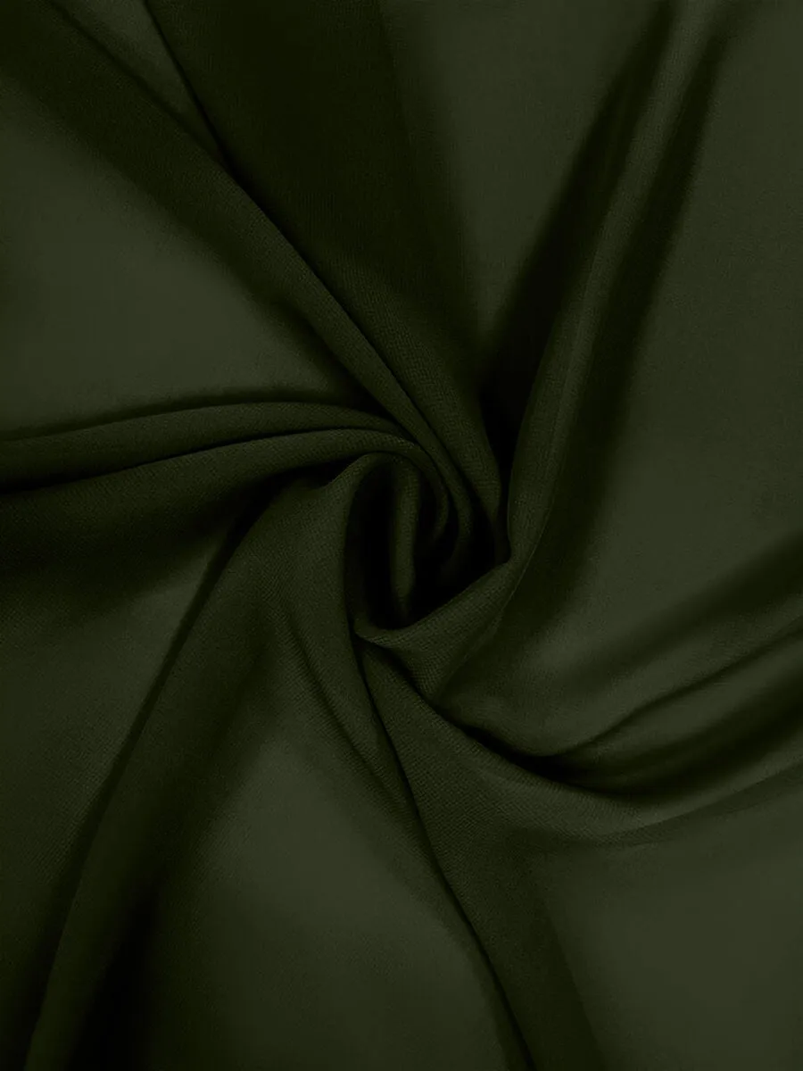 Olive Chiffon Fabric By The 1/2 Yard