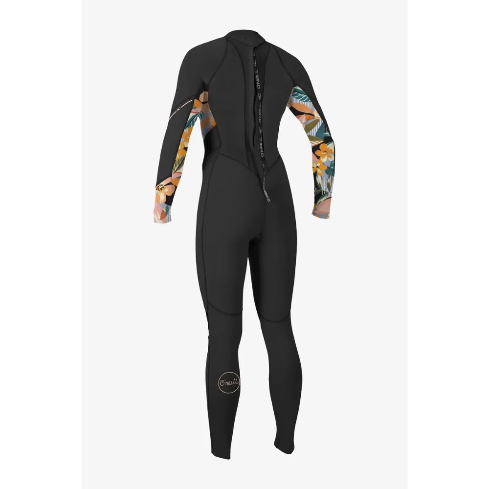 O'NEILL WMS BAHIA 3/2 BACK ZIP BLACK/DEMIFLOR
