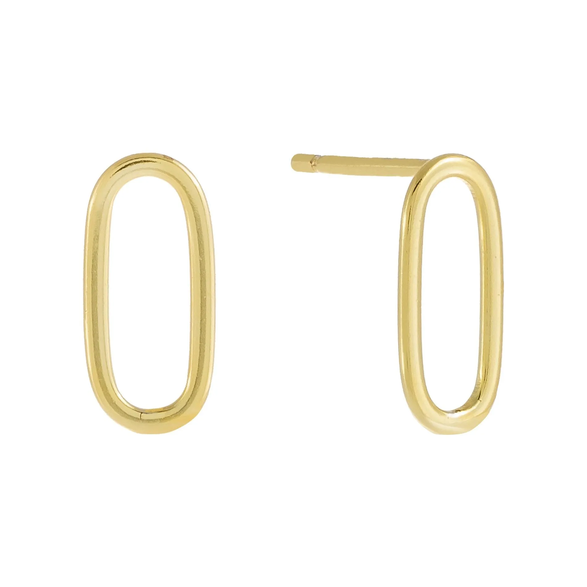 Oval Link Stud Earring