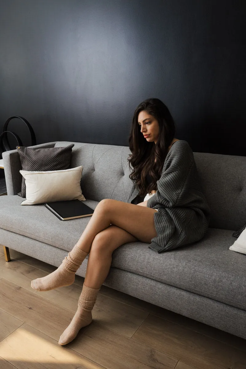 Pastel Dreams Slouchy Knit Socks - Casual Knitwear 🧦