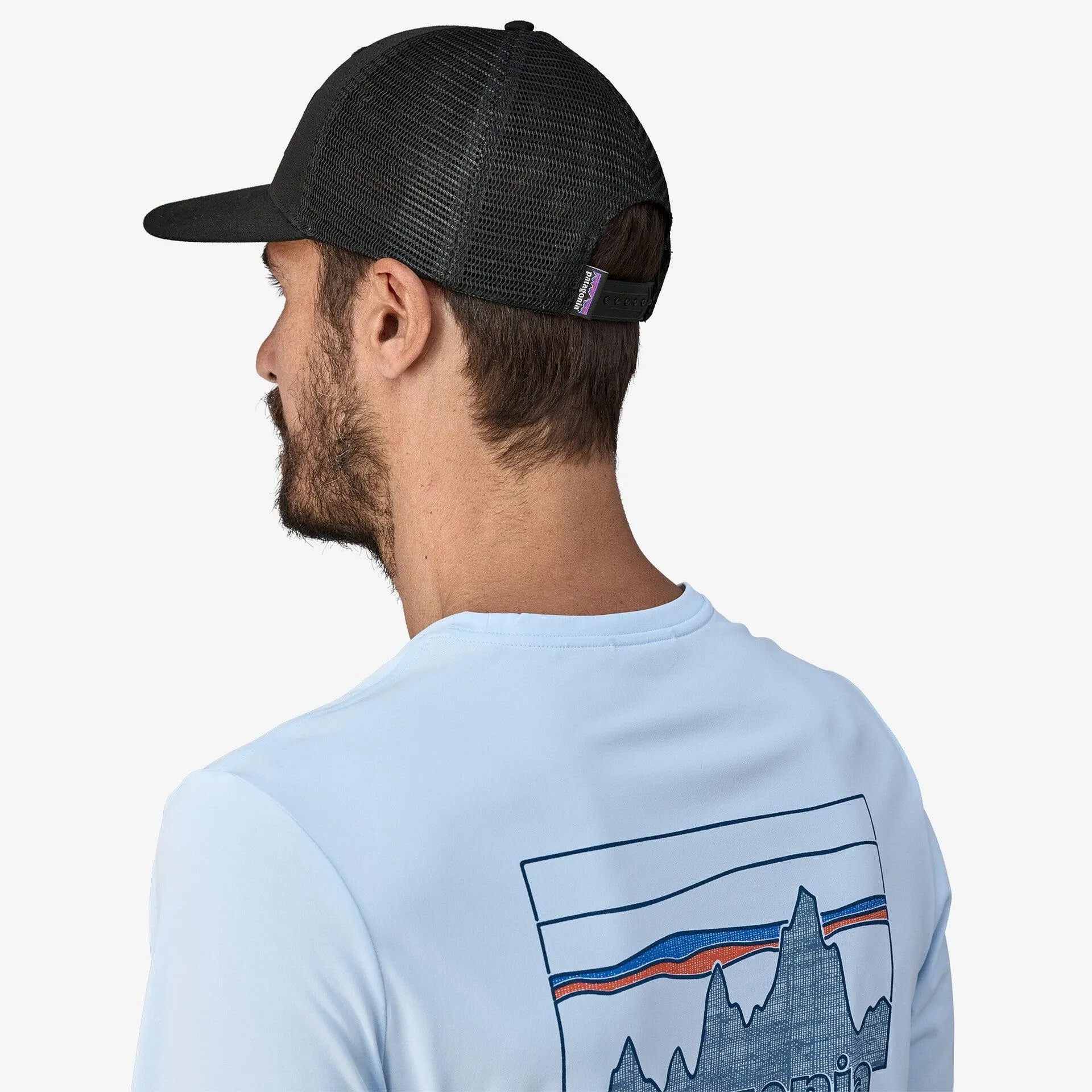 Patagonia P-6 Logo Trucker Cap Black