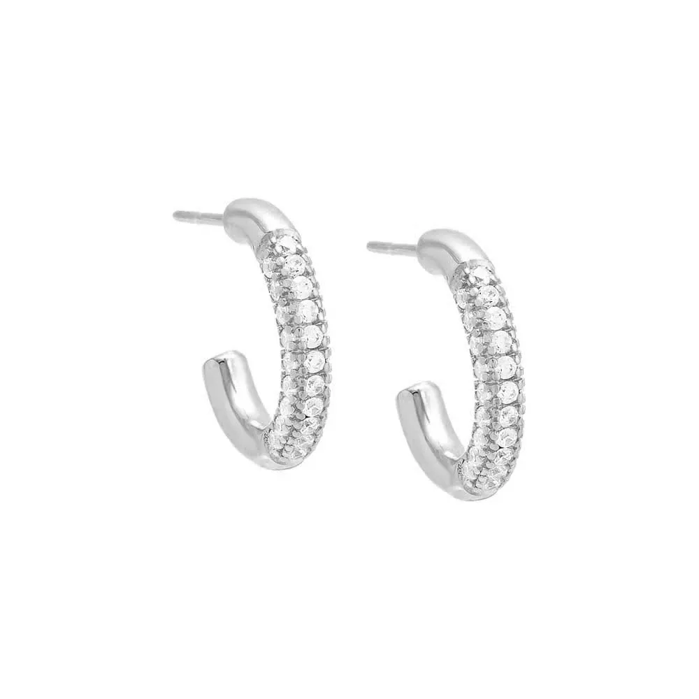 Pavé Accented Hoop Earring