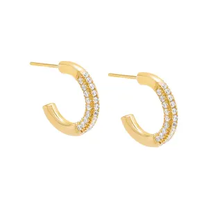 Pavé Accented Hoop Earring