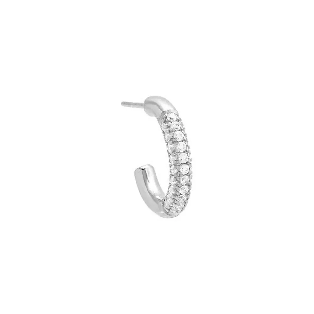 Pavé Accented Hoop Earring