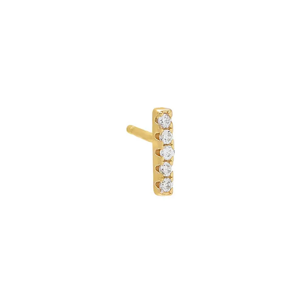 Pavé Bar Stud Earring