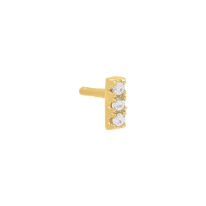 Pavé Bar Stud Earring