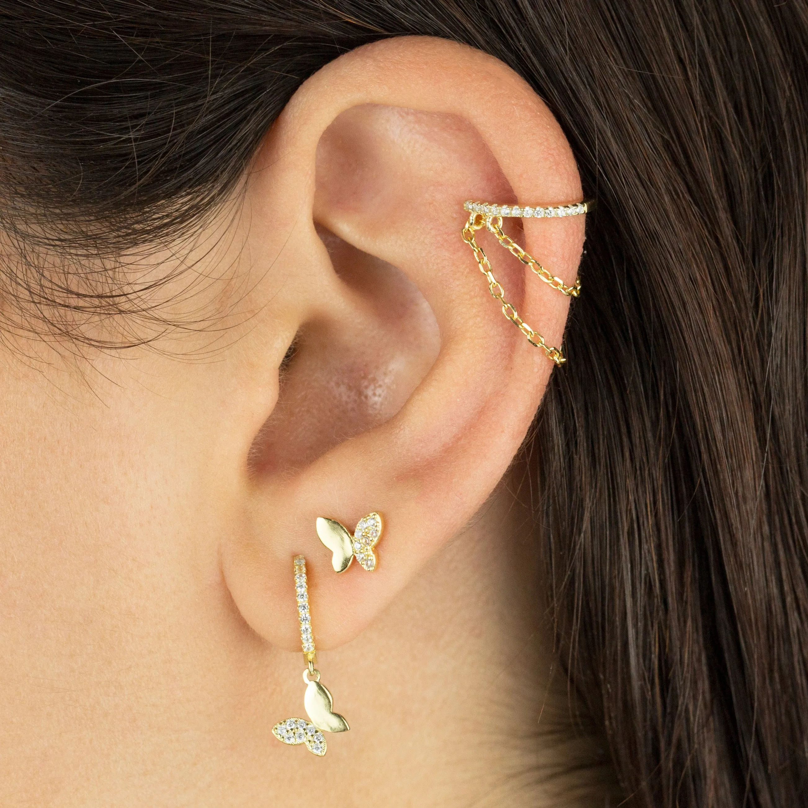 Pavé Butterfly Earring Combo Set