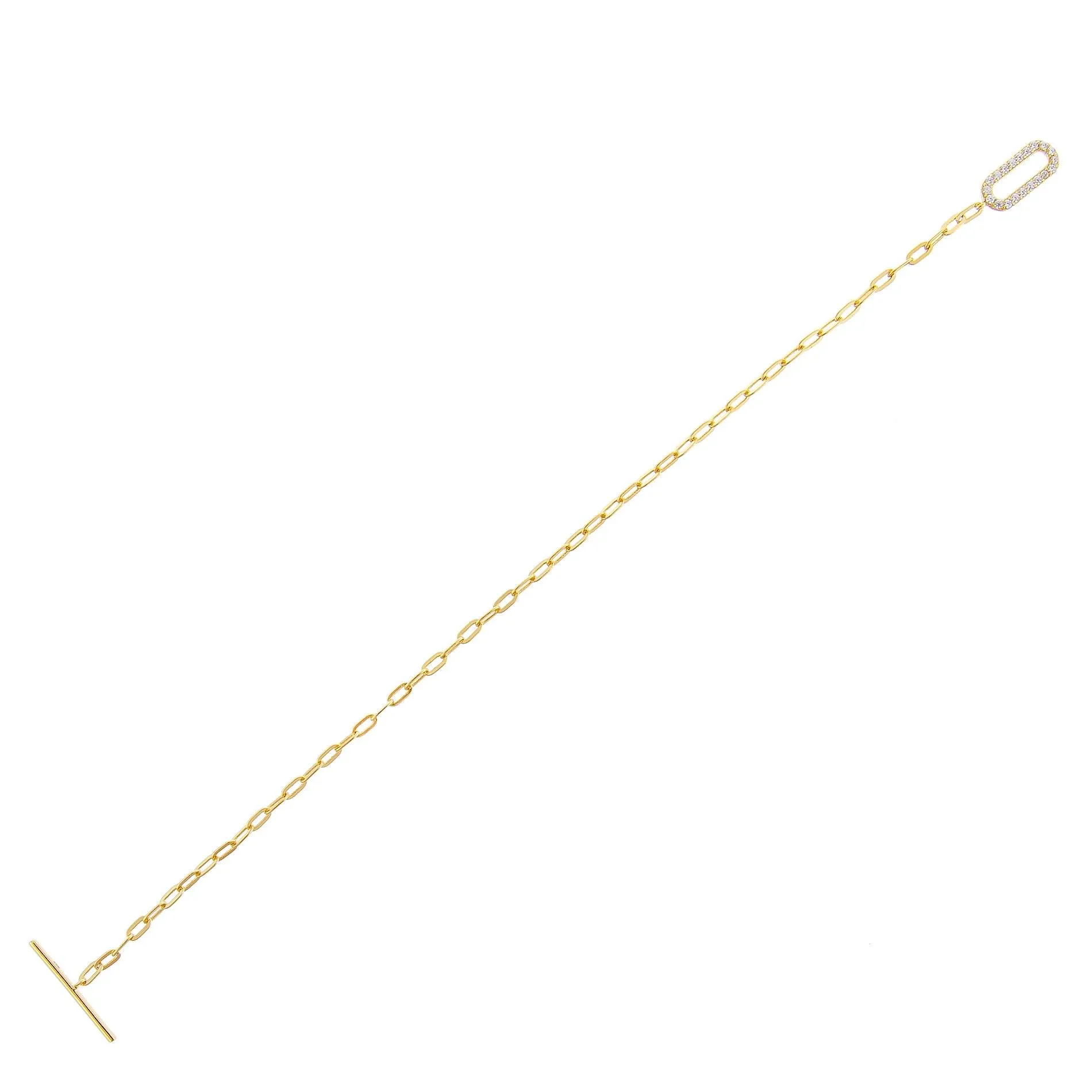 Pavé Link Toggle Bracelet