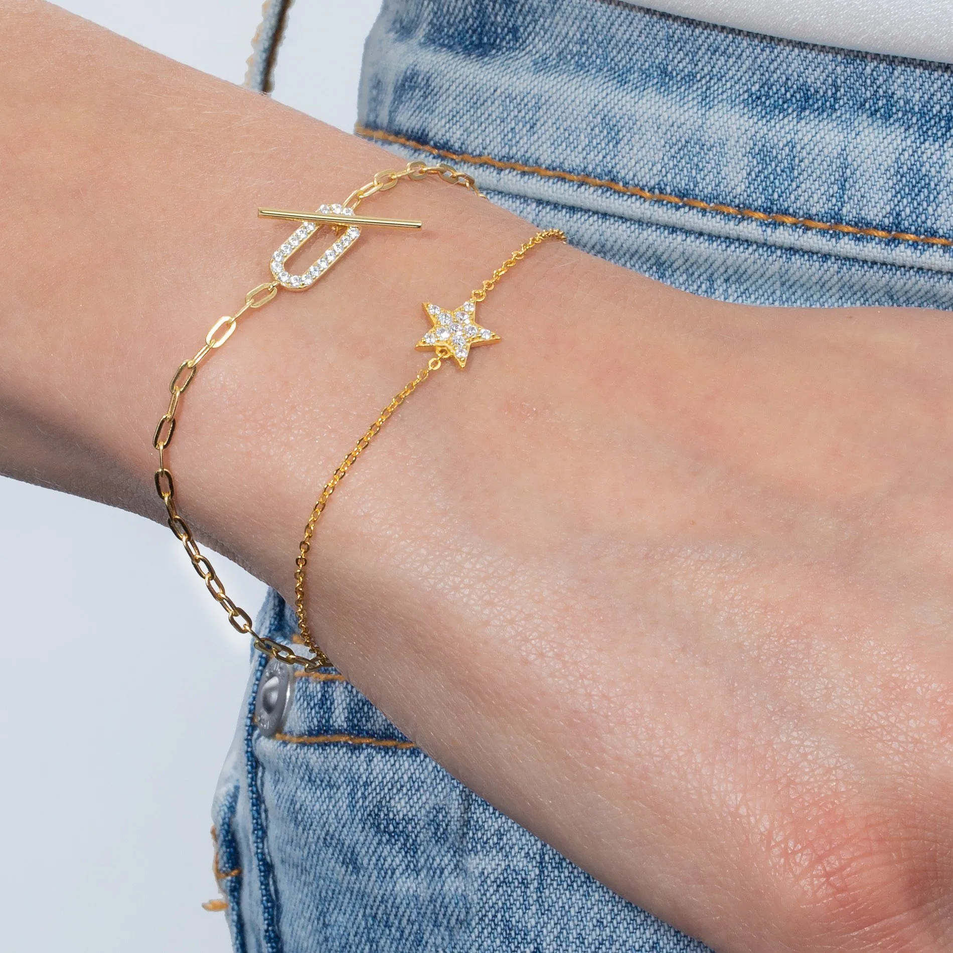 Pavé Link Toggle Bracelet