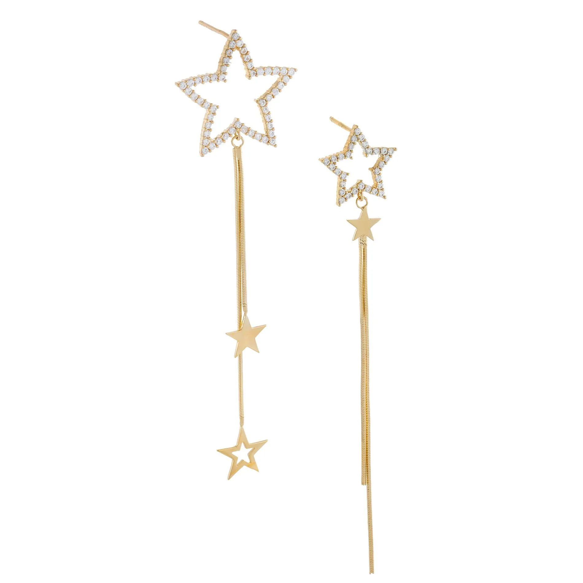 Pavé Star Drop Earring