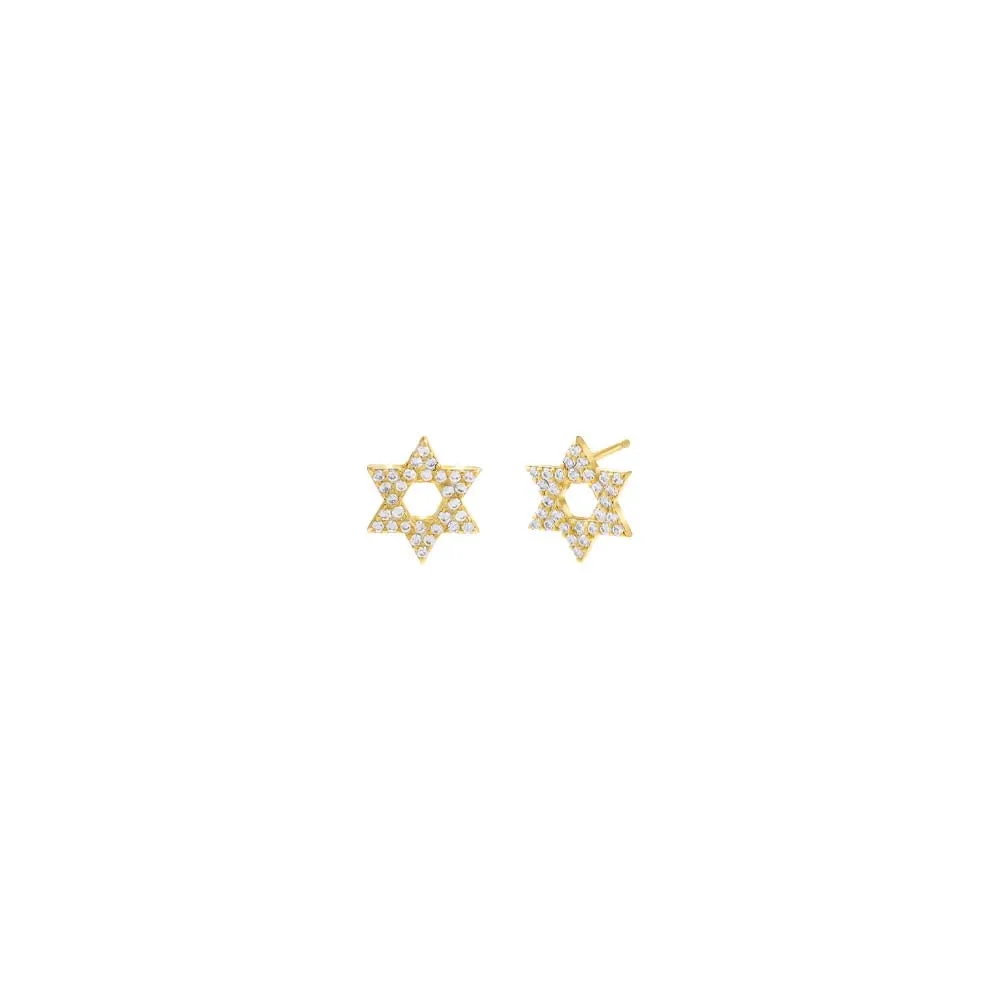 Pavé Star Of David Stud Earring