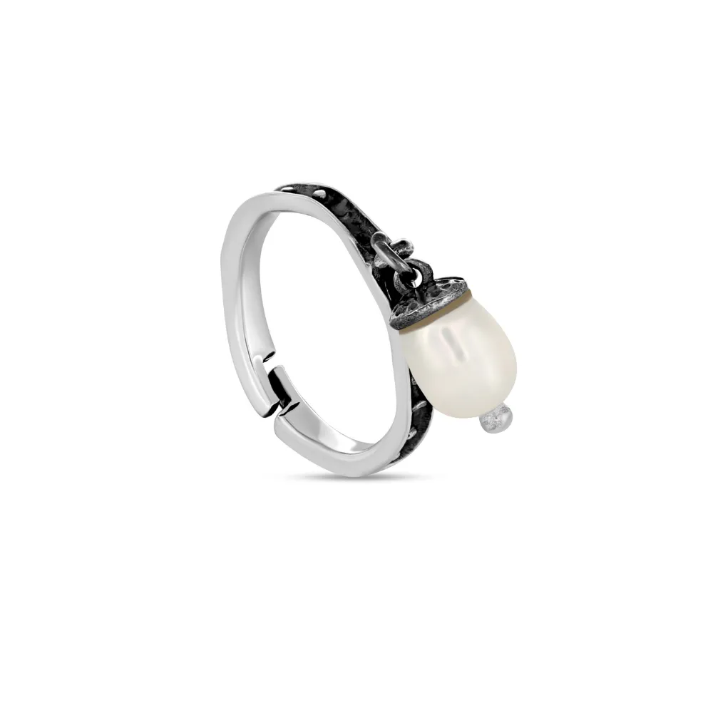 Pearl Charm Silver ring