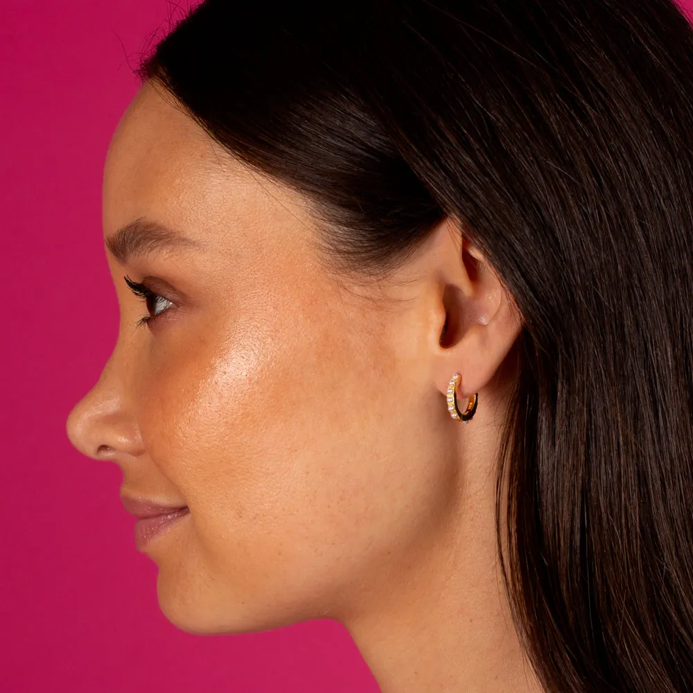 Pearl Huggie Earring