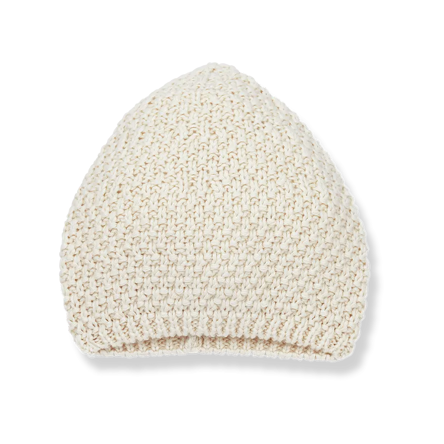 Pepin Knitted Baby Beanie (Ecru)